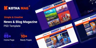 Kotha Mag PSD Template by foodkhan