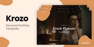 Krozo - Bootstrap 4 Personal Portfolio by pxdraft