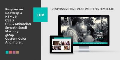 LUV - Responsive One Page HTML Wedding Template by DoubleEight