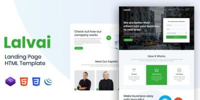 Lalvai - Landing Page HTML Template by themes_master
