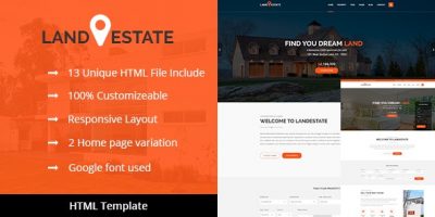 Land Estate - Real Estate/Properties HTML Template by TheMazine