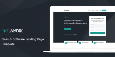 Landik - Saas & Software Landing Page Template by ThemesBoss