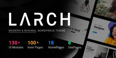 Larch - Responsive Minimal Multipurpose WordPress Theme by Upper