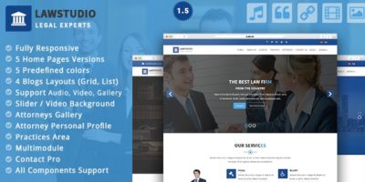 LawStudio - Lawyer and Law Firm Joomla Template by unitemplates