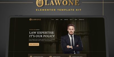 Lawone - Legal &  Law Firm Elementor Template Kit by onecontributor