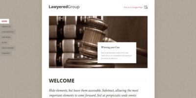 Lawyered Group - One Page WordPress Theme by 3jon