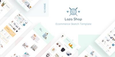 Laza - Mutilpurpose eCommerce Sketch Template by AlitStudio
