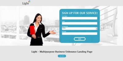 Light - Business Unbounce Landing Page by Webdesignn