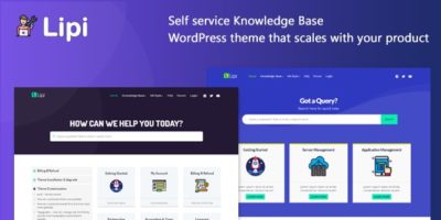 Lipi - Self Service Knowledge Base and Creative WordPress Theme by pixelacehq