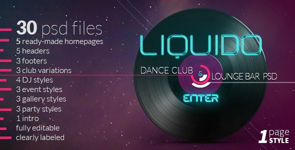 Liquido - Dance and Night Club Theme by ikaruna