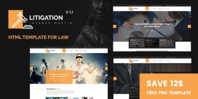Litigation - Lawyers and Law Firm HTML Template by cmshaper