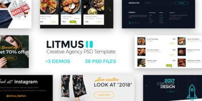 Litmus - Clean & Creative Multipurpose PSD Template by Tortoiz