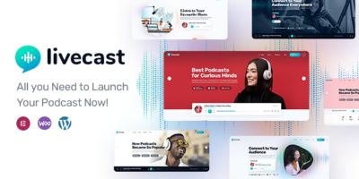 Livecast - Podcast Theme by code-less