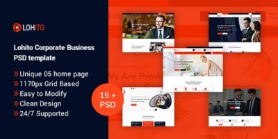Lohito Corporate Business PSD Template by PointTheme