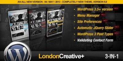 London Creative + (Portfolio & Blog WP Theme) by FRESHFACE
