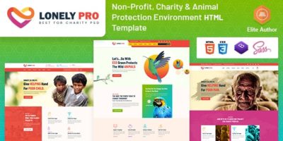 LonelyPro- Charity & Animal Protection Environment HTML Template by codexcoder
