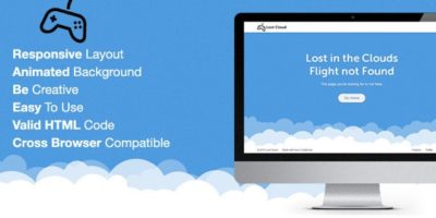 Lost - Responsive 404 Error Template by SquirrelLabs