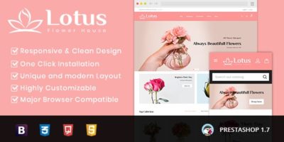 Lotus - Flower House Prestashop 1.7 Responsive Theme by Aeipix