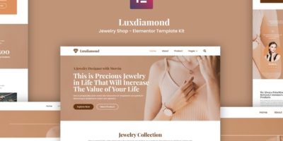 Luxdiamond - Jewelry Shop Elementor Template Kit by portocraft