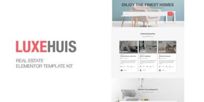 Luxehuis - Real Estate Elementor Template Kit by sigitdwipa