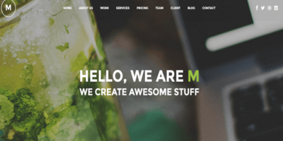 M - Creative Multi-Purpose One Page WordPress Theme by 3jon