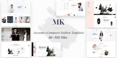 MK Shop - Awesome eCommrece Fashion PSD Template by kimchida