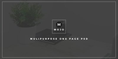 MOJO - Minimal Multipurpose One Page PSD Template by Kalanidhithemes