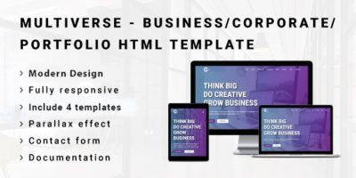 MULTIVERSE - Multipurpose Business/Corporate/Portfolio HTML Template by AwesomeThemez