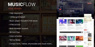 MUSICFLOW - Complete Entertainment Template by GOZAWI