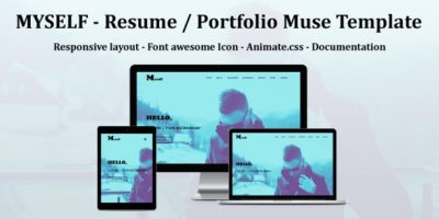 MYSELF - Resume or portfolio Muse Template by AwesomeThemez