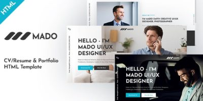 Mado - CV/Resume & Portfolio HTML Template by AR-Coder