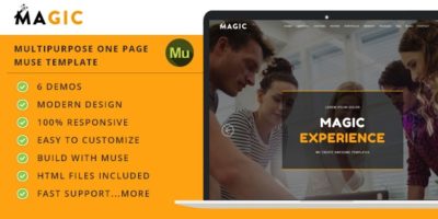 Magic - One Page Multipurpose Muse Template by WellMadePixel