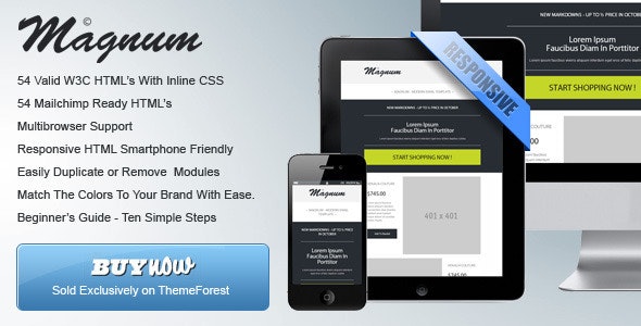 Magnum - Responsive HTML Email Templates by robbiewilliams
