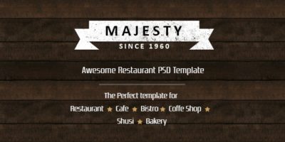 Majesty - Awesome Restaurant PSD Template by creative-wp