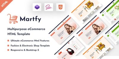 Martfy - Multipurpose eCommerce HTML Template by webcodegen