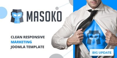 Masoko - Clean Responsive Marketing Joomla Theme by dhsign