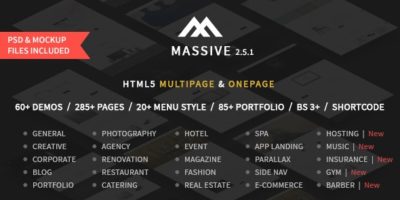 Massive - Responsive Multi-Purpose HTML5 Template by ThemeBucket