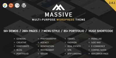 Massive - Responsive Multi-Purpose WordPress Theme by ThemeBucket