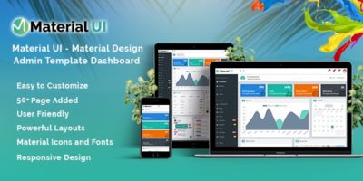 Material UI - Material Design Admin Template Dashboard by thememinister