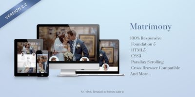 Matrimony - Responsive One Page Wedding Template by infinity-labs