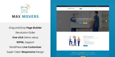 Max Movers - Moving Company WordPress Theme by ThemeWisdom