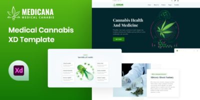 Medicana - Medical Cannabis XD Template by Fuznet