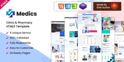 Medics – Clinic & Pharmacy HTML5 Template by ThemeChampion