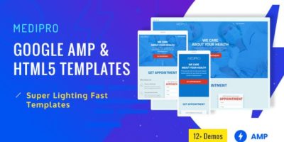 Medipro - Medical AMP and HTML Landing Page by 1stone