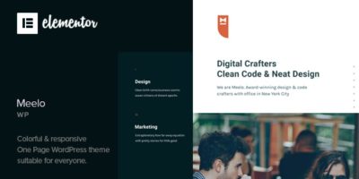 Meelo - Corporate One Page WordPress Theme by CocoBasic