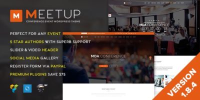 Meetup - Conference Event WordPress Theme by TemPlaza-Hub