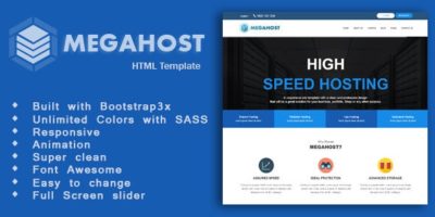 Mega Host - Web Hosting Responsive HTML Template by thememoto