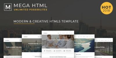 Mega - Multipurpose Creative HTML Template by wopethemes