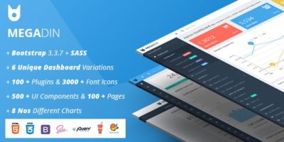 MegaDin - Responsive Admin Dashboard Template by ThemeBucket