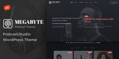 Megabyte - Podcast/Audio WordPress Theme by ProgressionStudios